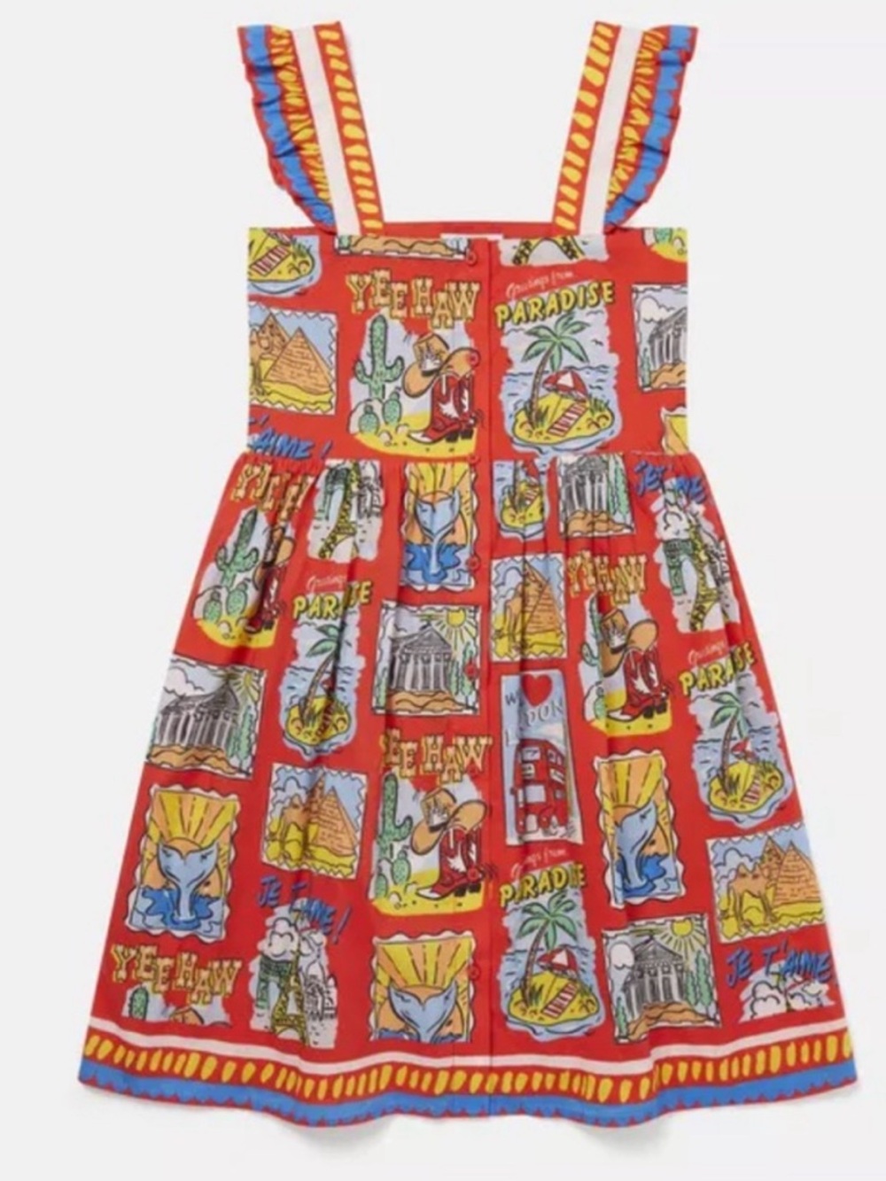 Stella McCartney Kids Souvenir Print Cotton Dress size 8